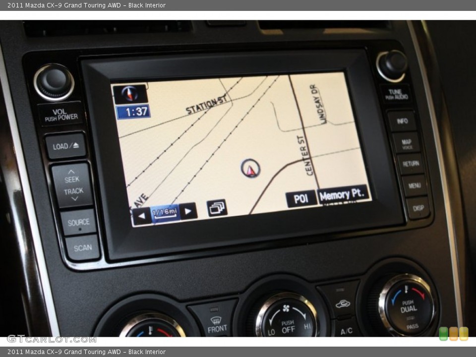 Black Interior Navigation for the 2011 Mazda CX-9 Grand Touring AWD #64383387