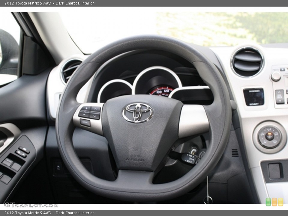 Dark Charcoal Interior Steering Wheel for the 2012 Toyota Matrix S AWD #64386904