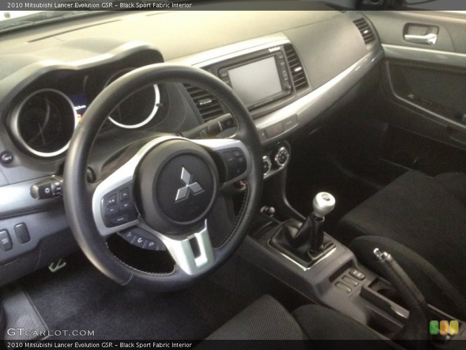 Black Sport Fabric Interior Dashboard for the 2010 Mitsubishi Lancer Evolution GSR #64388865