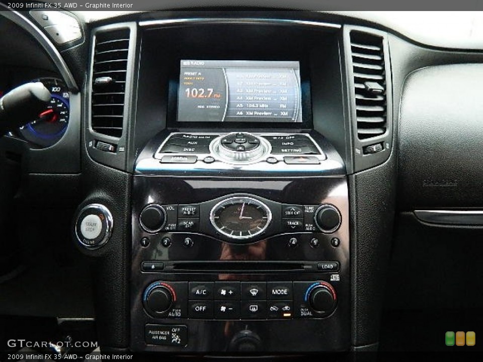 Graphite Interior Controls for the 2009 Infiniti FX 35 AWD #64390920