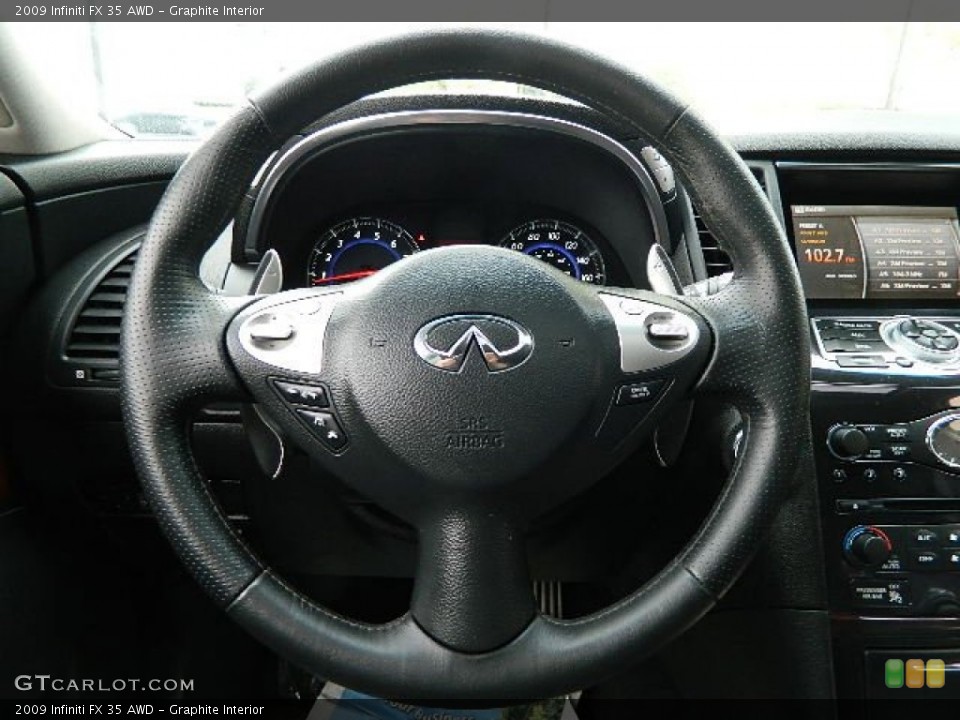 Graphite Interior Steering Wheel for the 2009 Infiniti FX 35 AWD #64390929