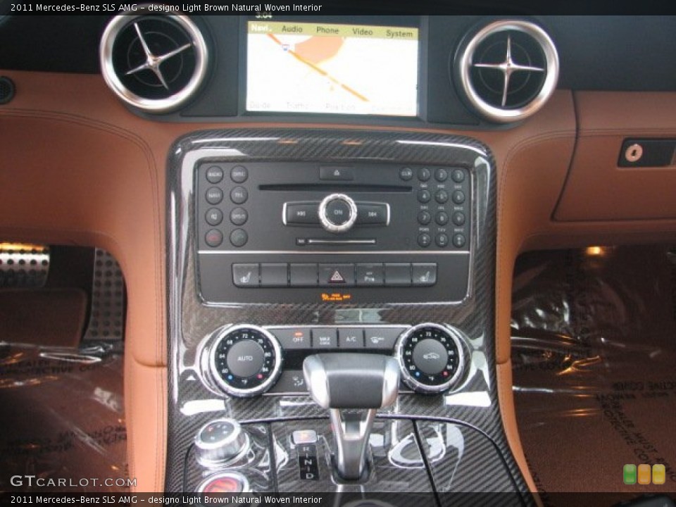 designo Light Brown Natural Woven Interior Controls for the 2011 Mercedes-Benz SLS AMG #64391163