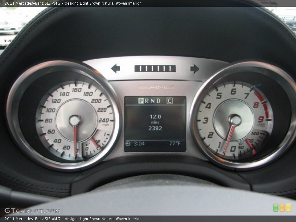 designo Light Brown Natural Woven Interior Gauges for the 2011 Mercedes-Benz SLS AMG #64391186