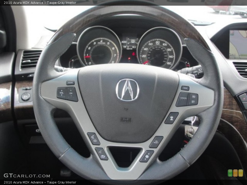 Taupe Gray Interior Steering Wheel for the 2010 Acura MDX Advance #64401716