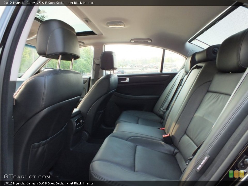 Jet Black Interior Rear Seat for the 2012 Hyundai Genesis 5.0 R Spec Sedan #64408990