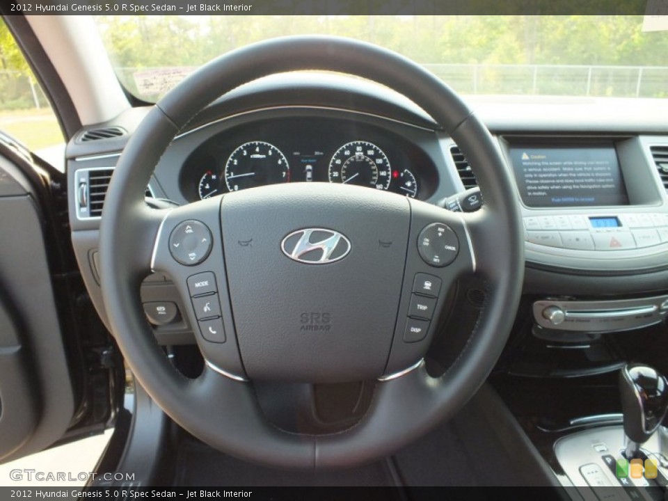 Jet Black Interior Steering Wheel for the 2012 Hyundai Genesis 5.0 R Spec Sedan #64409071