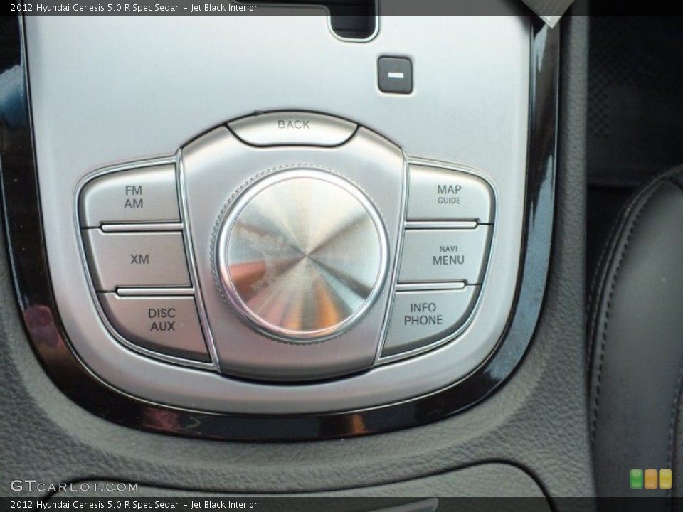 Jet Black Interior Controls for the 2012 Hyundai Genesis 5.0 R Spec Sedan #64409099