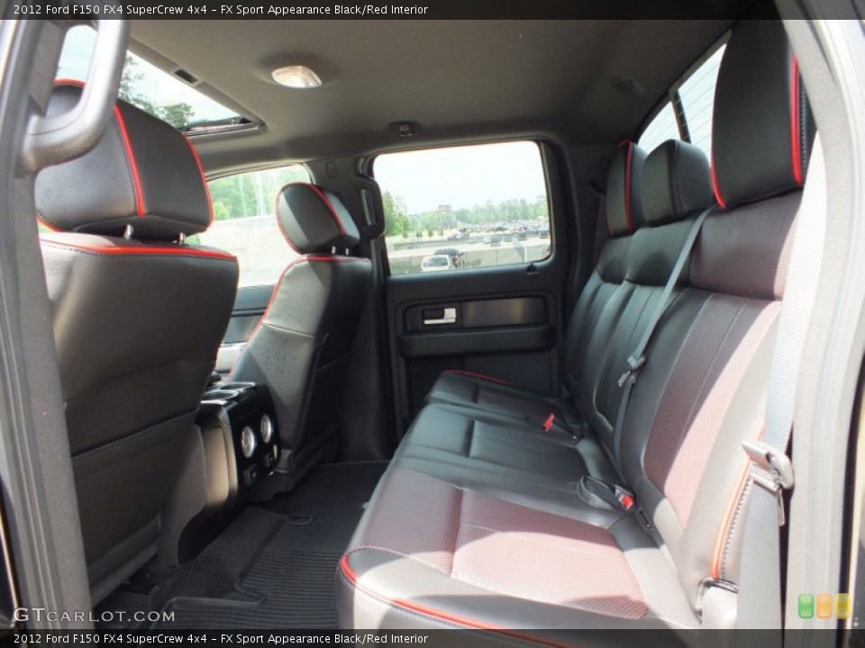 FX Sport Appearance Black/Red Interior Rear Seat for the 2012 Ford F150 FX4 SuperCrew 4x4 #64409161