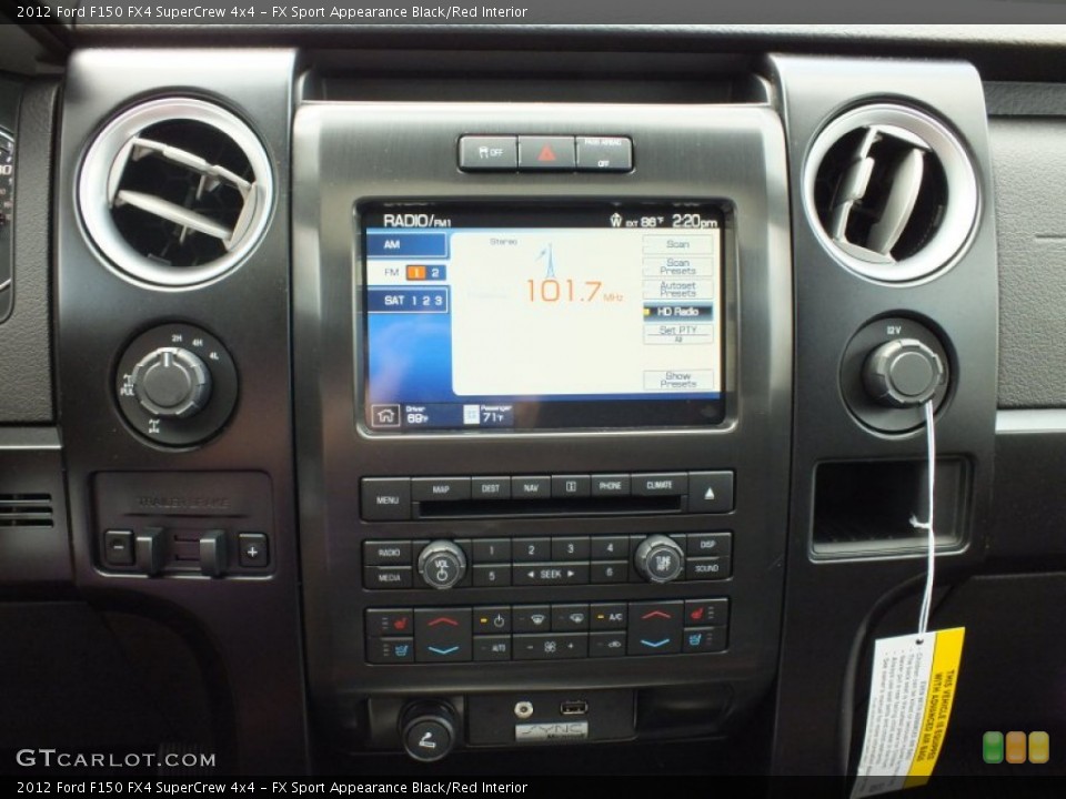 FX Sport Appearance Black/Red Interior Controls for the 2012 Ford F150 FX4 SuperCrew 4x4 #64409278