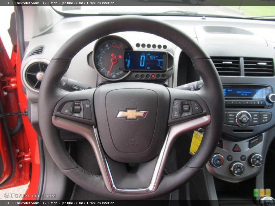 Jet Black/Dark Titanium Interior Steering Wheel for the 2012 Chevrolet Sonic LTZ Hatch #64414397