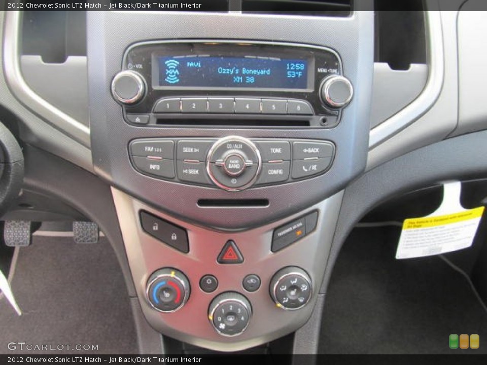 Jet Black/Dark Titanium Interior Controls for the 2012 Chevrolet Sonic LTZ Hatch #64414406
