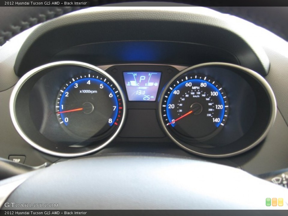 Black Interior Gauges for the 2012 Hyundai Tucson GLS AWD #64420376