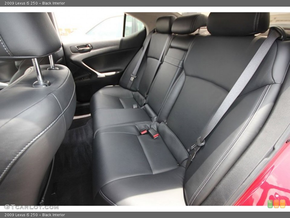Black Interior Rear Seat for the 2009 Lexus IS 250 #64421649
