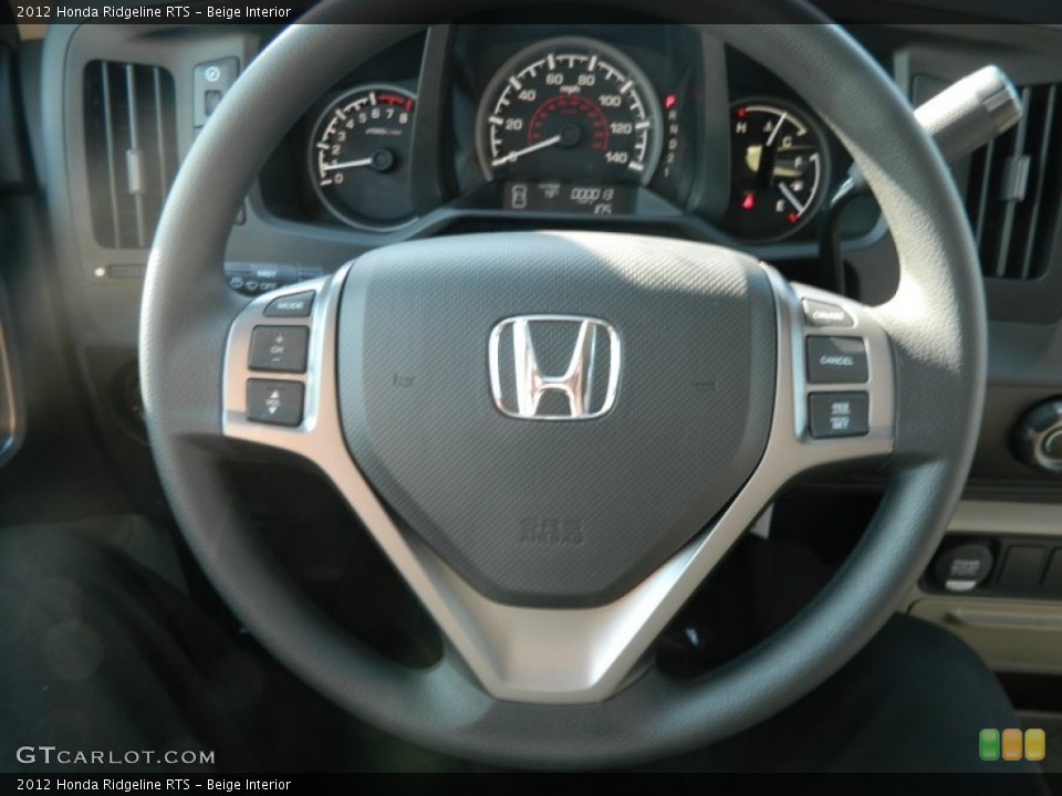 Beige Interior Steering Wheel for the 2012 Honda Ridgeline RTS #64429775