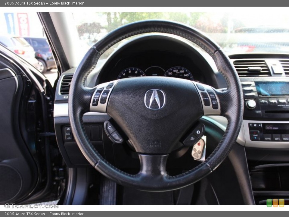 Ebony Black Interior Steering Wheel for the 2006 Acura TSX Sedan #64429952