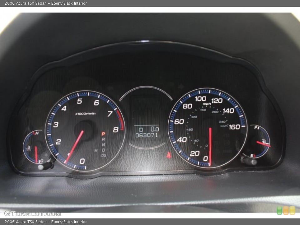 Ebony Black Interior Gauges for the 2006 Acura TSX Sedan #64429982