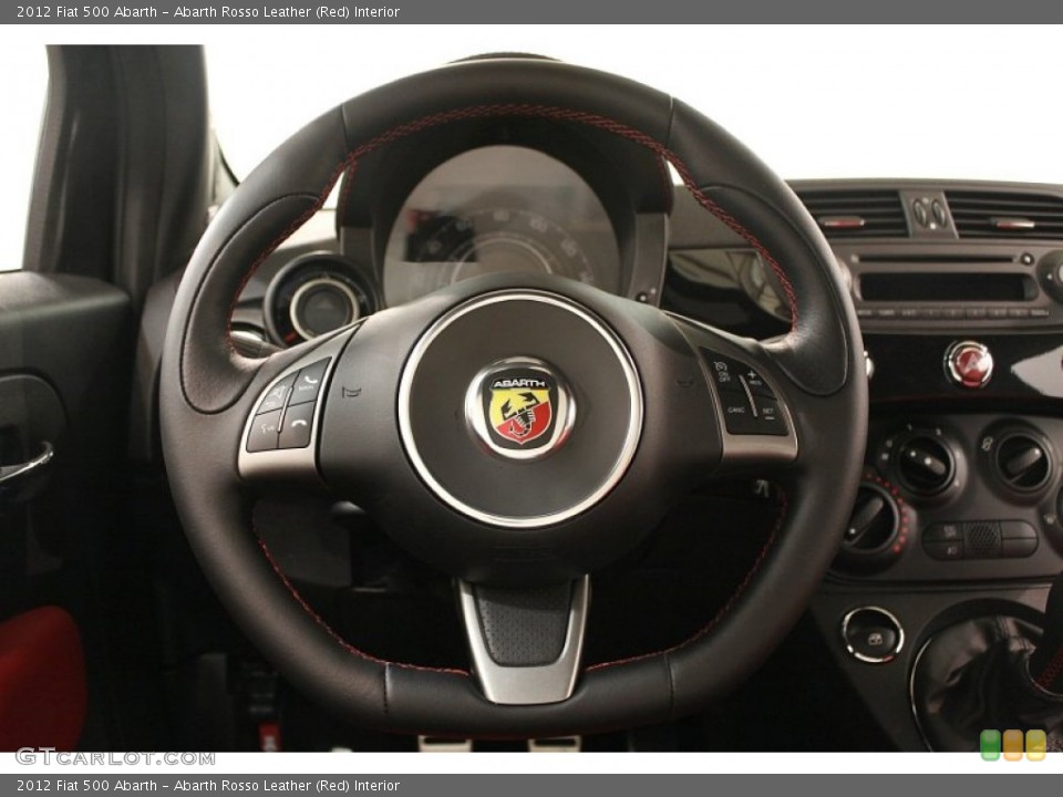 Abarth Rosso Leather (Red) Interior Steering Wheel for the 2012 Fiat 500 Abarth #64431278
