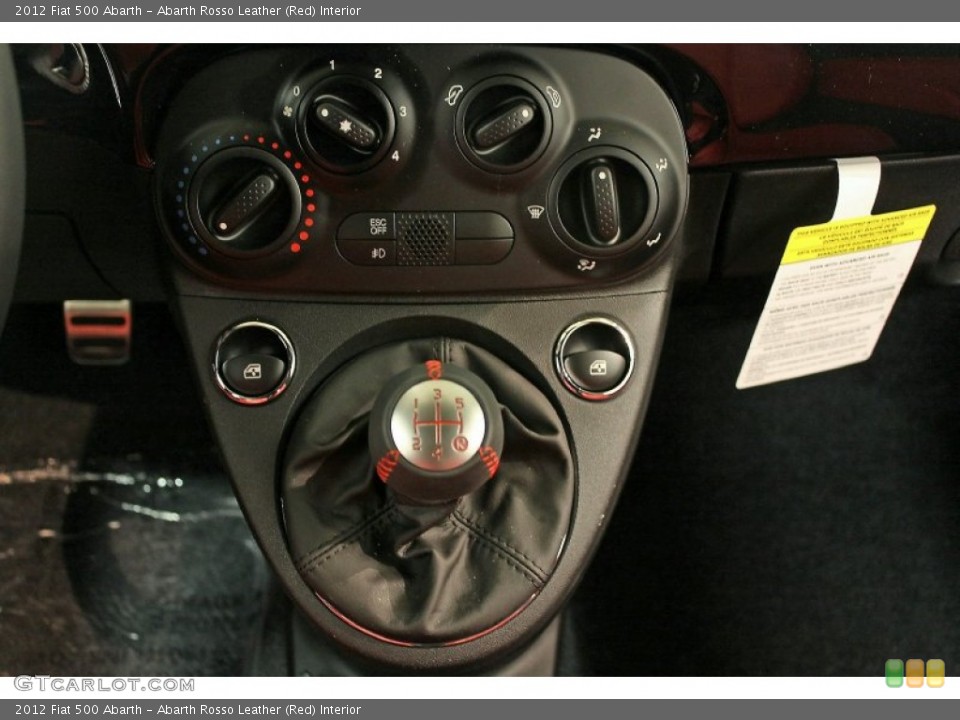 Abarth Rosso Leather (Red) Interior Transmission for the 2012 Fiat 500 Abarth #64431335