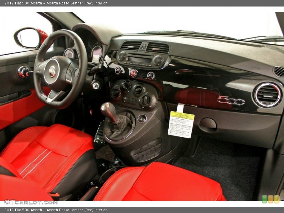 Abarth Rosso Leather (Red) Interior Dashboard for the 2012 Fiat 500 Abarth #64431356