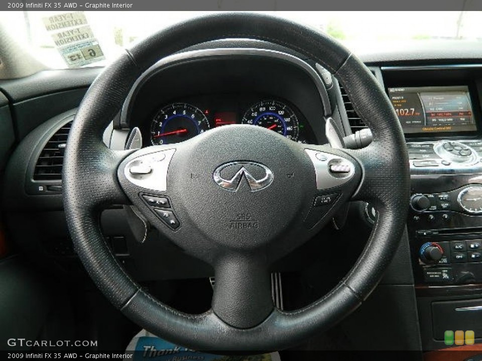Graphite Interior Steering Wheel for the 2009 Infiniti FX 35 AWD #64434085