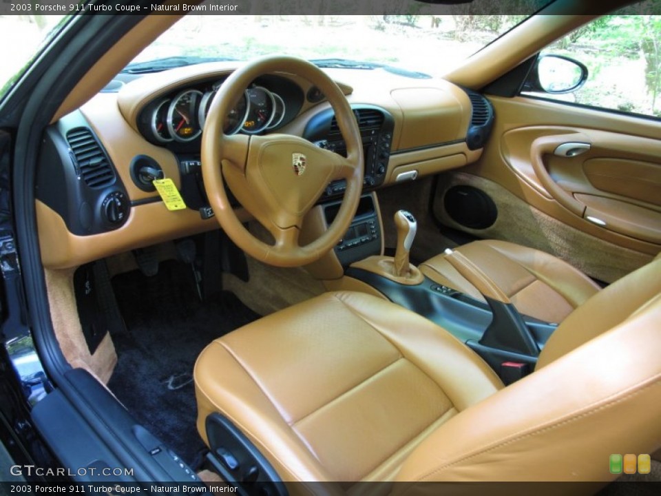 Natural Brown Interior Prime Interior for the 2003 Porsche 911 Turbo Coupe #64434350