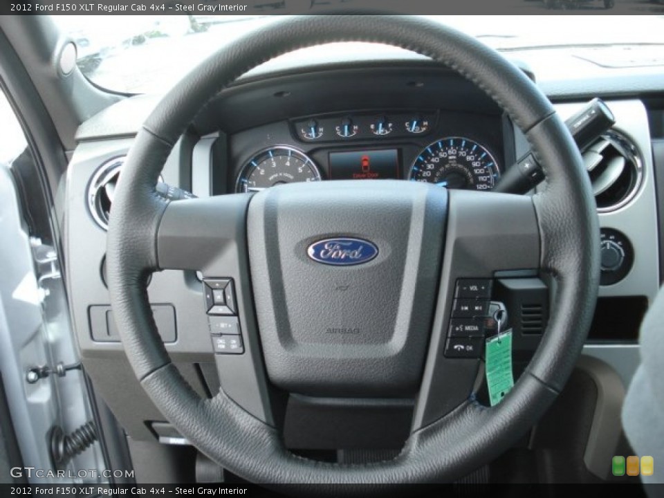 Steel Gray Interior Steering Wheel for the 2012 Ford F150 XLT Regular Cab 4x4 #64436871