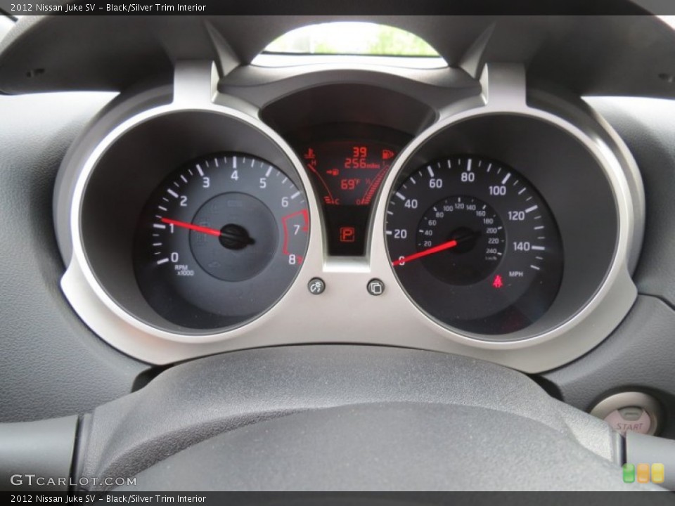 Black/Silver Trim Interior Gauges for the 2012 Nissan Juke SV #64440588