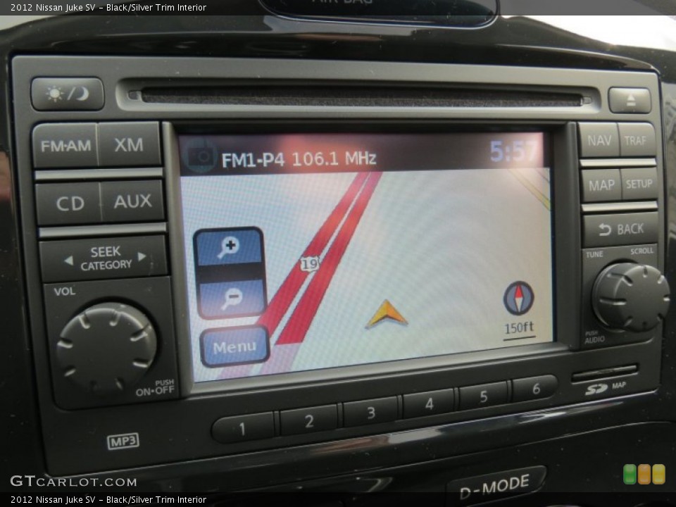 Black/Silver Trim Interior Navigation for the 2012 Nissan Juke SV #64440597