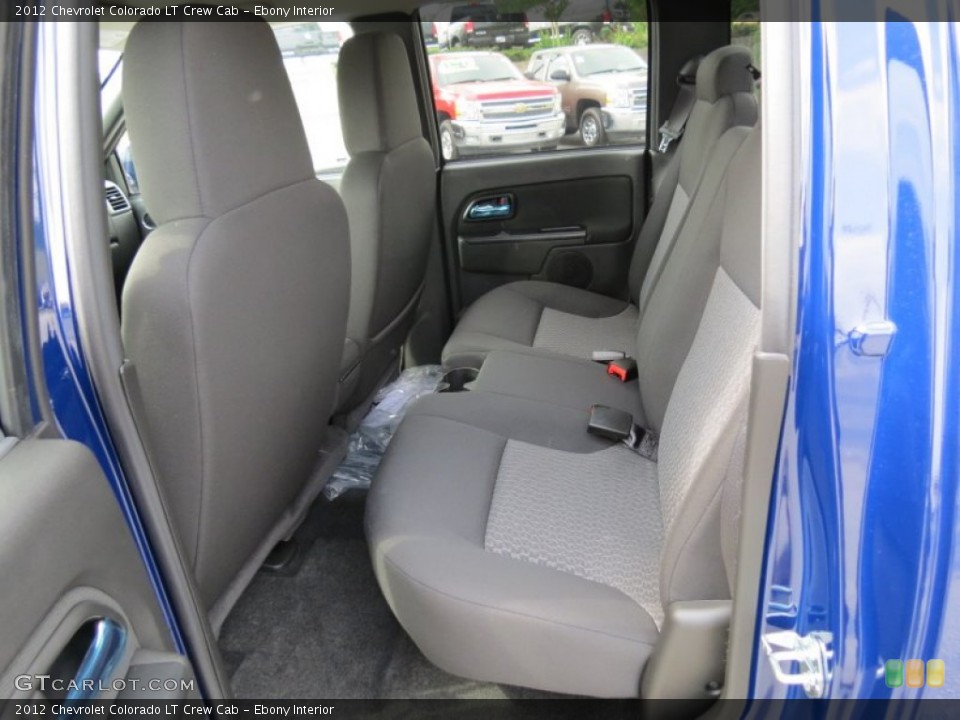 Ebony Interior Rear Seat for the 2012 Chevrolet Colorado LT Crew Cab #64442810