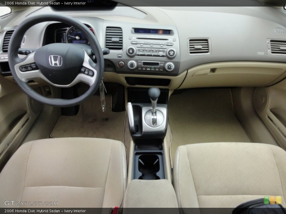 Ivory Interior Dashboard for the 2006 Honda Civic Hybrid Sedan #64447709