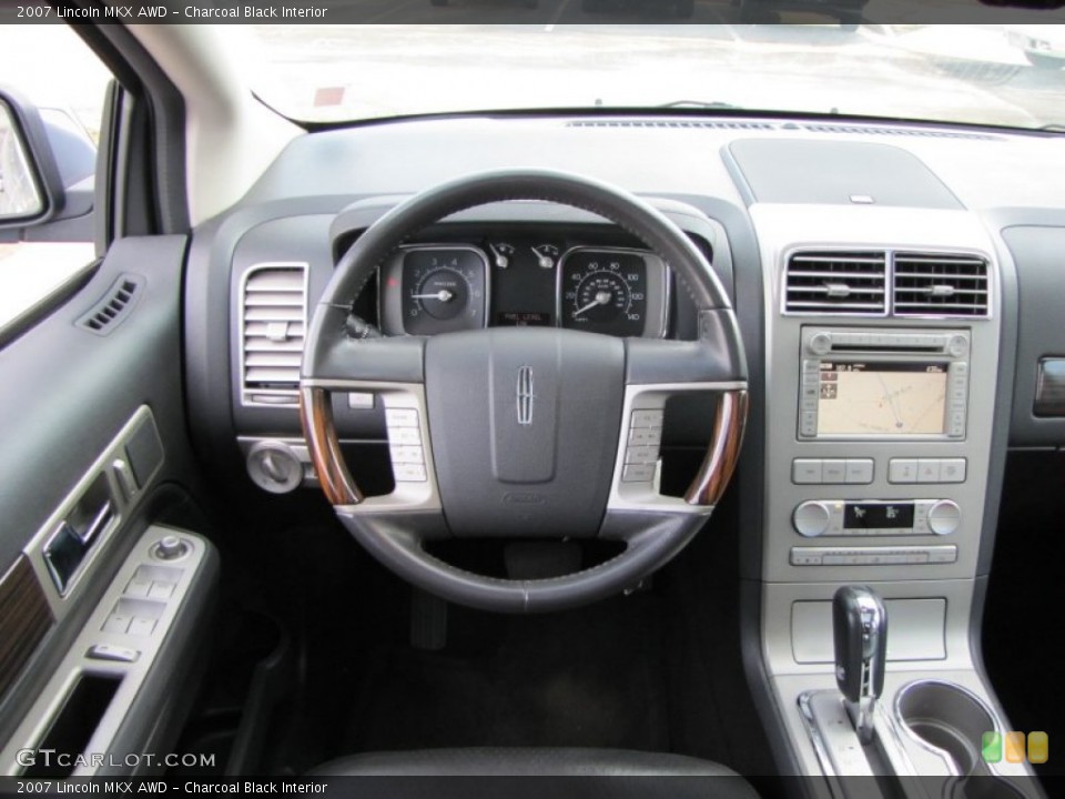 Charcoal Black Interior Steering Wheel for the 2007 Lincoln MKX AWD #64448856