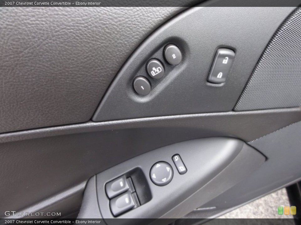 Ebony Interior Controls for the 2007 Chevrolet Corvette Convertible #64449405