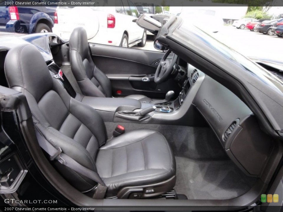 Ebony Interior Front Seat for the 2007 Chevrolet Corvette Convertible #64449451
