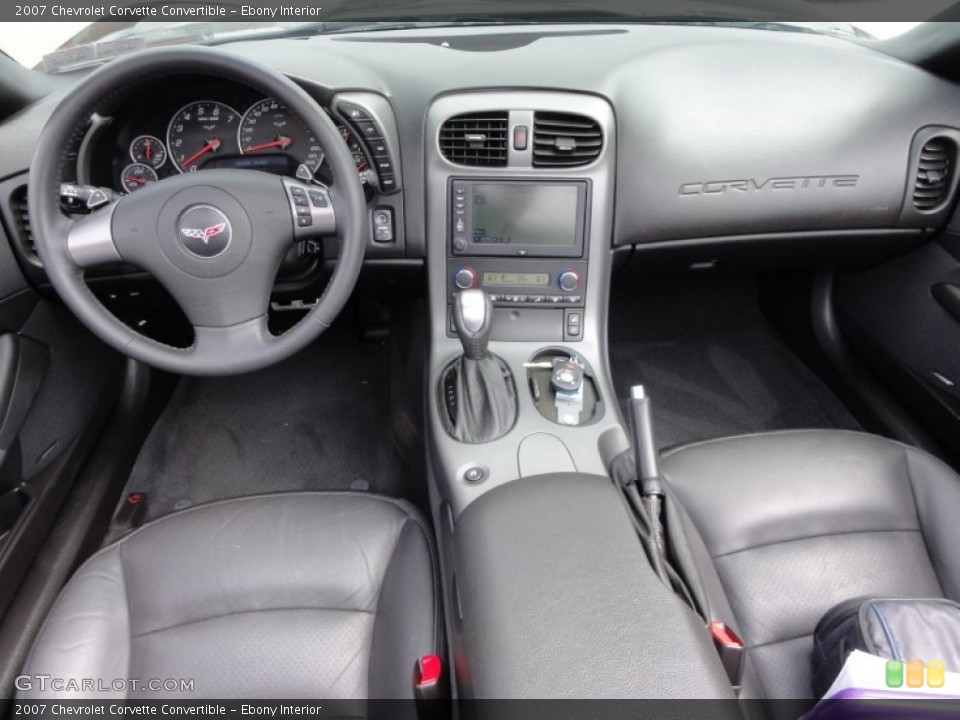 Ebony Interior Dashboard for the 2007 Chevrolet Corvette Convertible #64449549