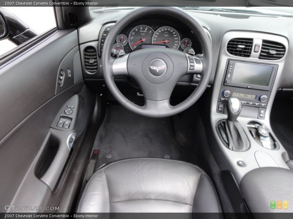 Ebony Interior Steering Wheel for the 2007 Chevrolet Corvette Convertible #64449558