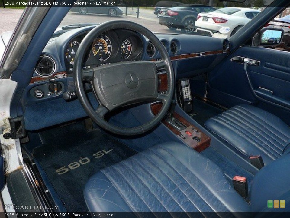 Navy 1988 Mercedes-Benz SL Class Interiors