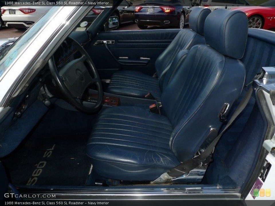 Navy Interior Front Seat for the 1988 Mercedes-Benz SL Class 560 SL Roadster #64470878