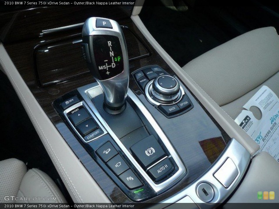 Oyster/Black Nappa Leather Interior Transmission for the 2010 BMW 7 Series 750i xDrive Sedan #64471116