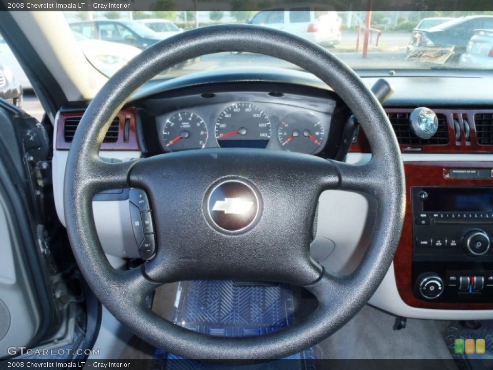 Gray Interior Steering Wheel for the 2008 Chevrolet Impala LT #64476252