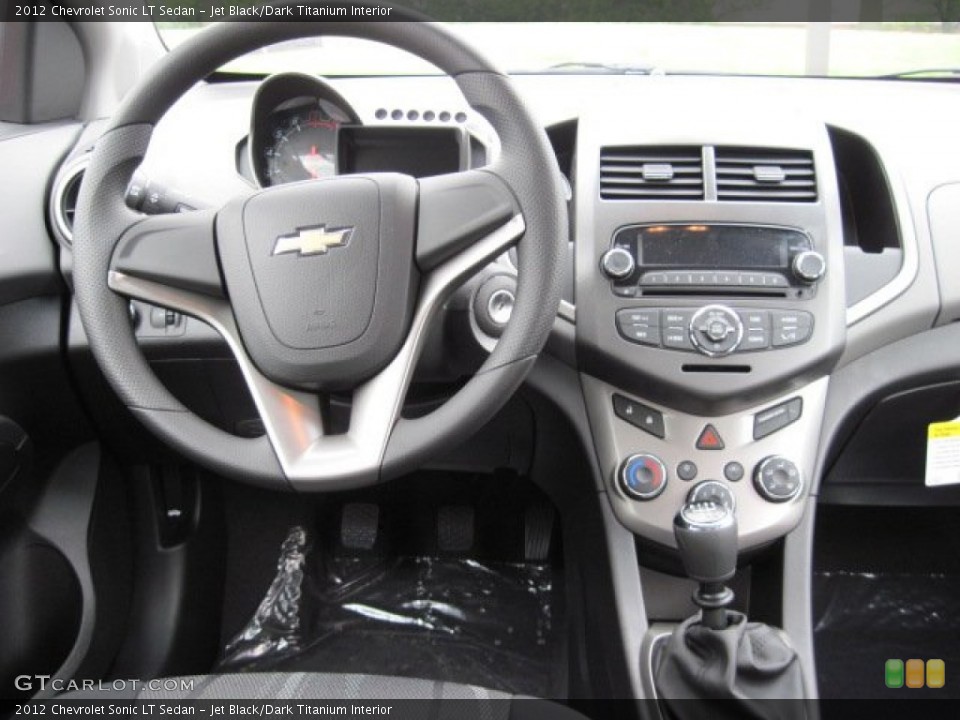 Jet Black/Dark Titanium Interior Steering Wheel for the 2012 Chevrolet Sonic LT Sedan #64477746