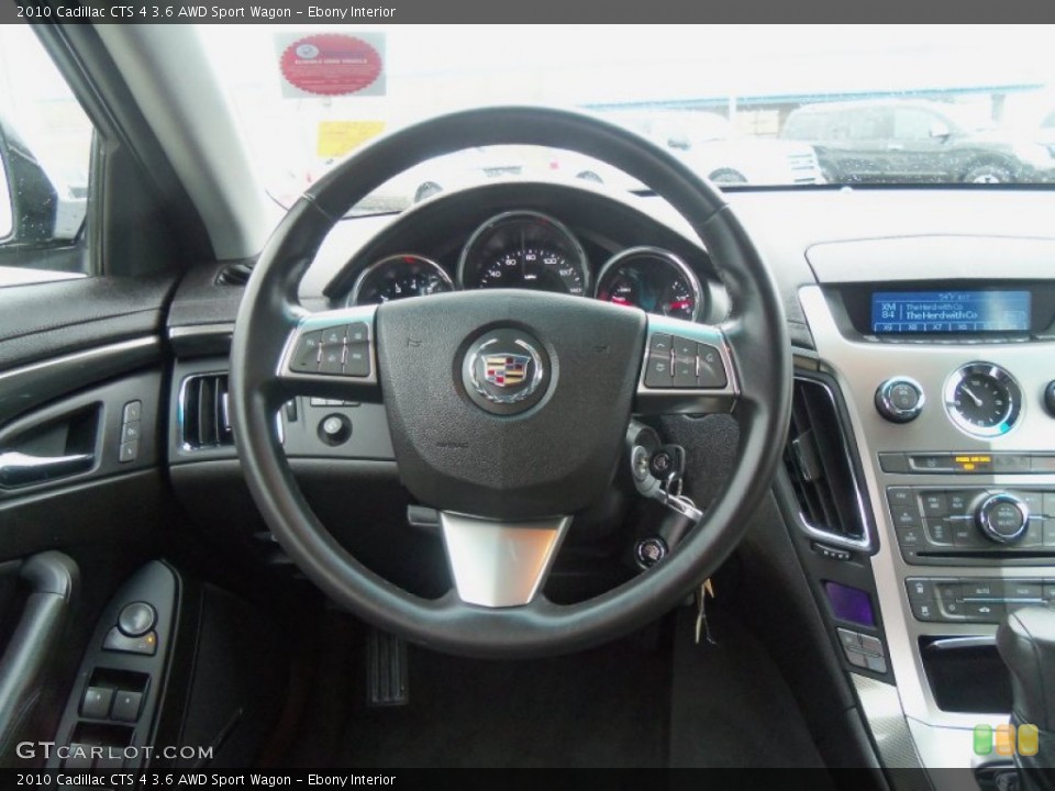 Ebony Interior Steering Wheel for the 2010 Cadillac CTS 4 3.6 AWD Sport Wagon #64477966