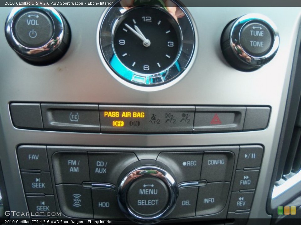 Ebony Interior Controls for the 2010 Cadillac CTS 4 3.6 AWD Sport Wagon #64477987