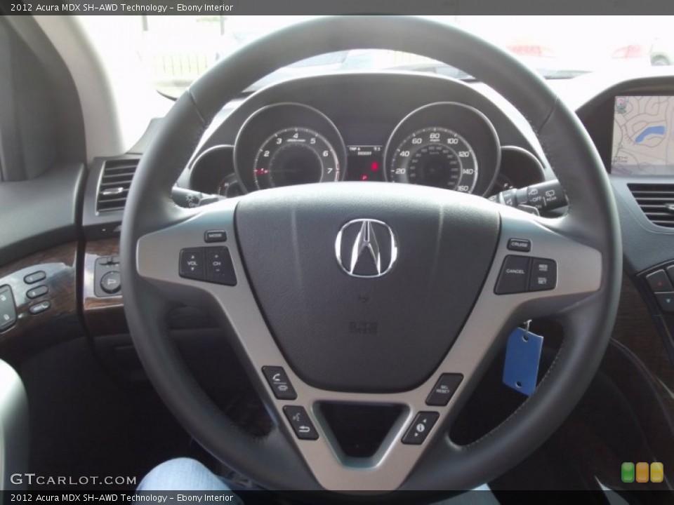 Ebony Interior Steering Wheel for the 2012 Acura MDX SH-AWD Technology #64484772