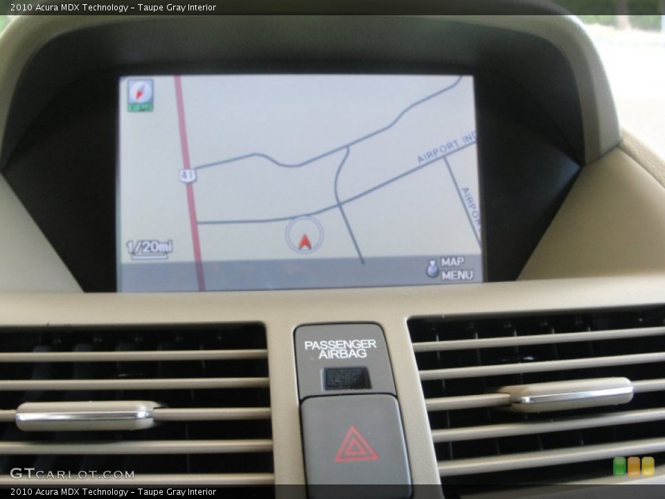 Taupe Gray Interior Navigation for the 2010 Acura MDX Technology #64506689