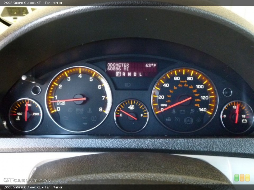 Tan Interior Gauges for the 2008 Saturn Outlook XE #64518160