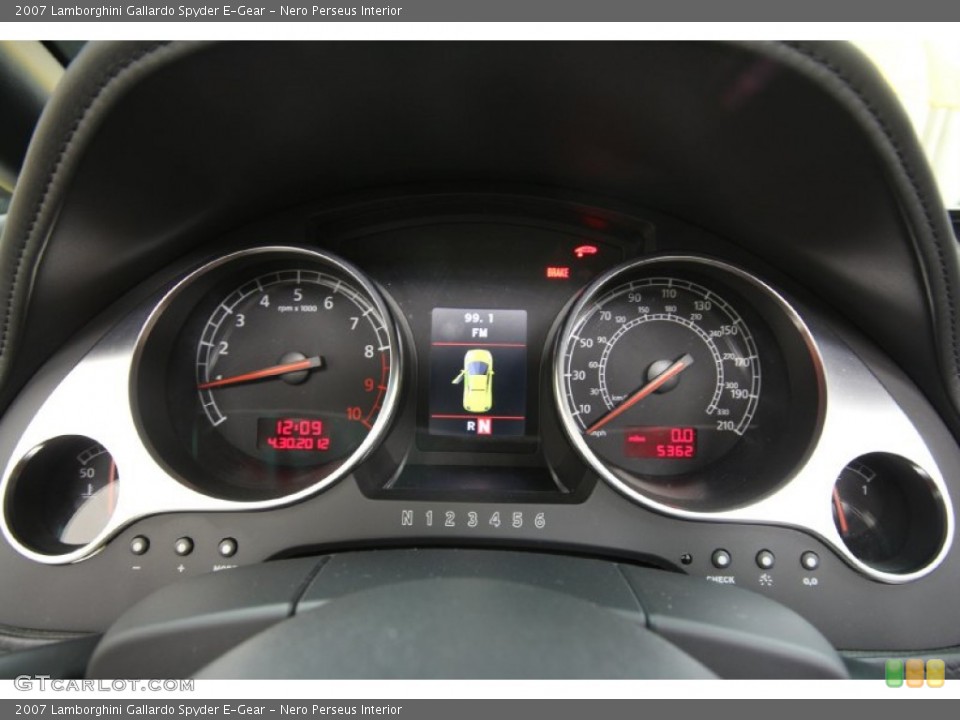 Nero Perseus Interior Gauges for the 2007 Lamborghini Gallardo Spyder E-Gear #64522380