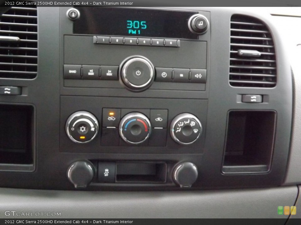Dark Titanium Interior Controls for the 2012 GMC Sierra 2500HD Extended Cab 4x4 #64529610