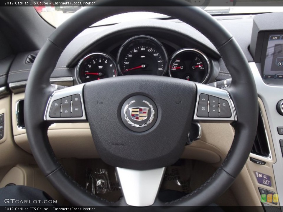 Cashmere/Cocoa Interior Steering Wheel for the 2012 Cadillac CTS Coupe #64532058