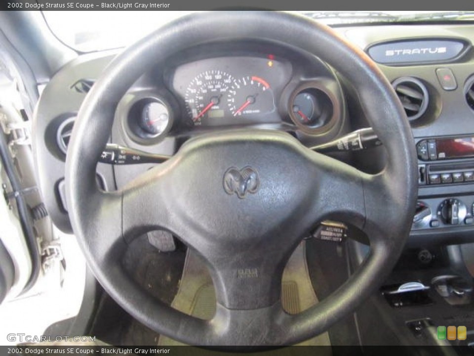 Black/Light Gray Interior Steering Wheel for the 2002 Dodge Stratus SE Coupe #64533703
