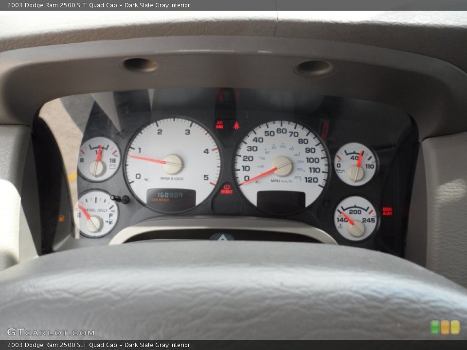 Dark Slate Gray Interior Gauges for the 2003 Dodge Ram 2500 SLT Quad Cab #64542192